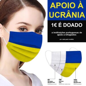 mascaras cirurgicas de apoio à ucrânia